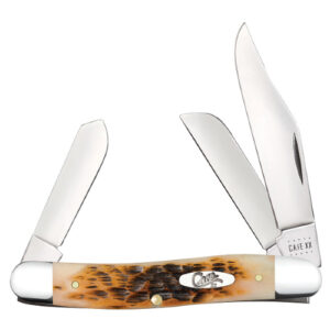 Amber Bone Peach Seed Jig Stockman 6347 SS