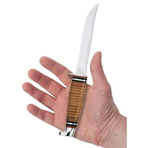 Leather 5" Utility Hunter with Leather Sheath - Image 4