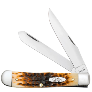 Amber Bone Peach Seed Jig Hunter Trapper w/Clip 6254C SS