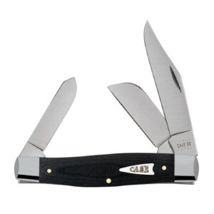 Smooth Black Micarta Large Stockman 10375 SS