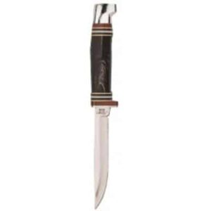 Buffalo Horn Hunter BHMFINN SS w/Leather Sheath