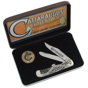 Cattaraugus Cutlery Smooth Natural Bone Trapper Jewel Box Set
