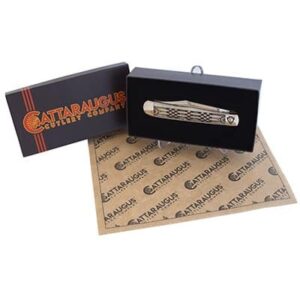 Cattaraugus Cutlery Smooth Natural Bone Heritage Banner Trapper