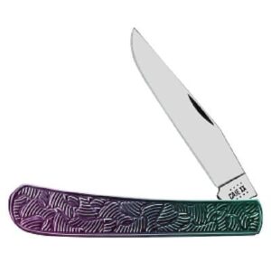 Flat Iridescent Powder Coat – Deep Carve Process Spectra Cross Hatch