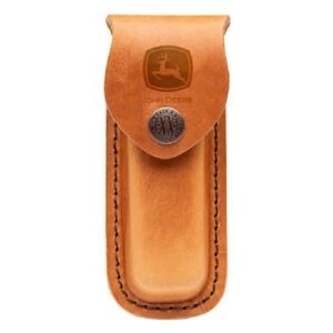 Sheath Leather Medium Brown Embossed John Deere