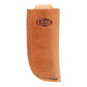 Sheath Leather Lg Lt Brown Open Top Case Embossed