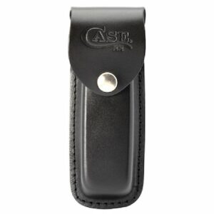 Sheath Leather Lg Black Embossed Case