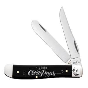 Christmas Smooth Black Synthetic Mini Trapper in Gift Tin