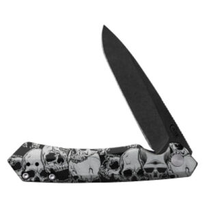 Black Anodized Aluminum DIC Skulls Imprinted Handle