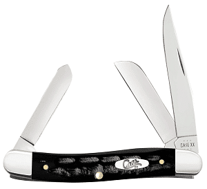 Jigged Buffalo Horn Medium Stockman BH318 SS
