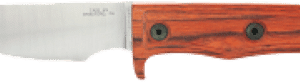 Orange Peel Fixed Hunter Wood Grain Drop-Point Blade