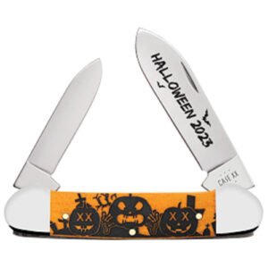 Smooth Persimmon Orange Bone Canoe 62131 SS w/Halloween Artwork