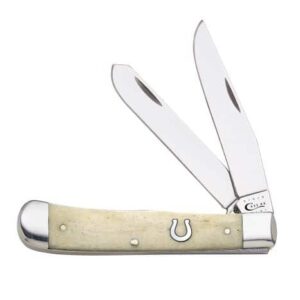 W09197 Smooth Natural Bone Horseshoe Trapper 6254 SS