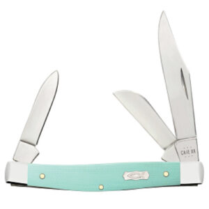 Smooth Seafoam Green G-10 Medium Stockman