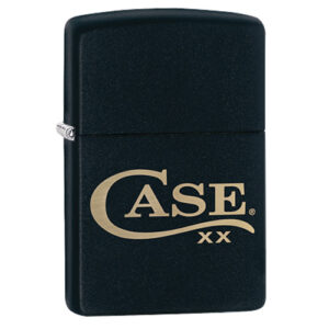 Lighter Zippo Black Matte W/Laser Br insert Case Logo