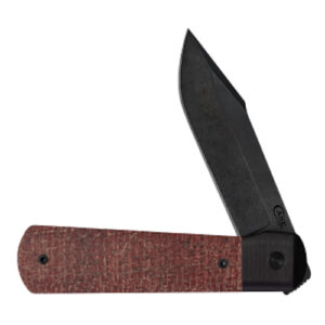 Case XX Dark Red Burlap Micarta Longhouse CMP20CV