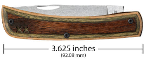 Crossroads Smooth Brown/Green Wood XR Sod Buster Jr XR7137 S35VN - Image 2