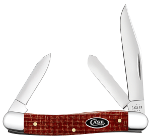 Dark Red Burlap Micarta® Smooth Medium Stockman 103087 CS