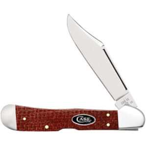 Dark Red Burlap  Micarta® Smooth CopperLock® 101549L CS