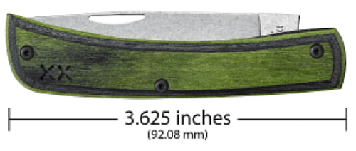 Green/Black Laminate Wood Smooth XR Sod Buster Jr XR7137 S35VN - Image 2