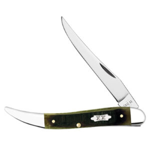 Olive Green Bone - Sawcut Jig Medium Texas Toothpick 610094 SS