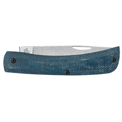 Blue Denim Canvas Laminate W/White G-10 Sm XR Sod Buster Jr XR10137 - Image 3