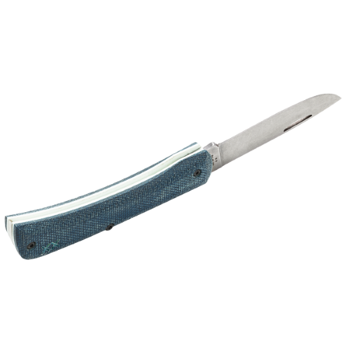 Blue Denim Canvas Laminate W/White G-10 Sm XR Sod Buster Jr XR10137 - Image 4
