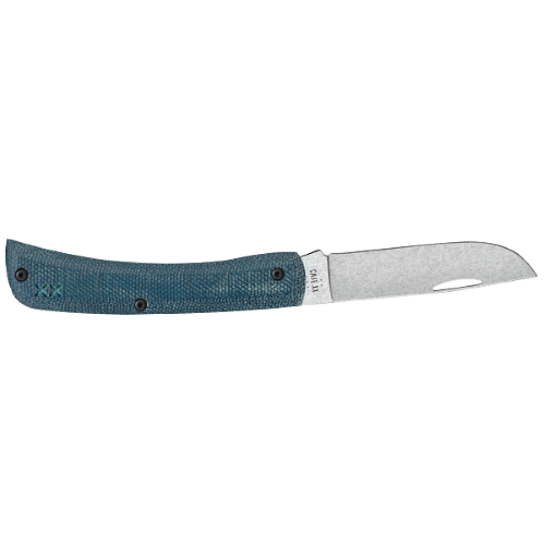 Blue Denim Canvas Laminate W/White G-10 Sm XR Sod Buster Jr XR10137 - Image 5