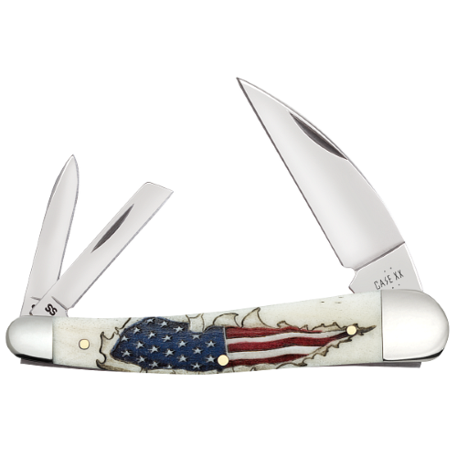 Natural Bone Color Wash Seahorse Whittler 6355WH SS