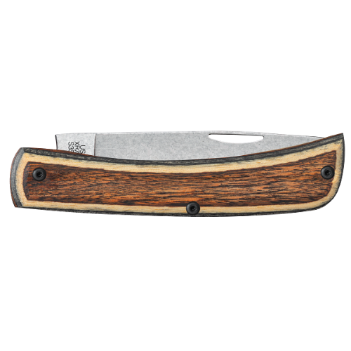 Brown/Black Dymalux Wood Smooth XR Sod Buster Jr XR7137 S35VN - Image 3