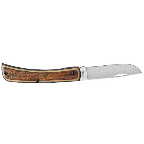 Brown/Black Dymalux Wood Smooth XR Sod Buster Jr XR7137 S35VN - Image 4