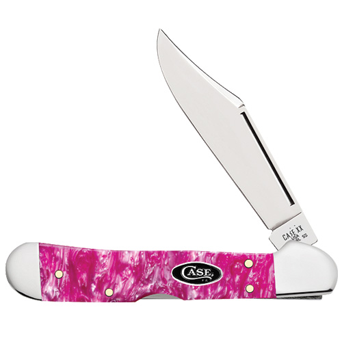 Smooth Pink Crackle Kirinite Mini CopperLock 101749L SS