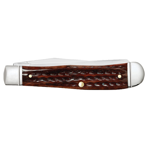 Pocket Worn Mahogany Bone w-Fluted Bolsters Trapper 6254 SS - Image 3
